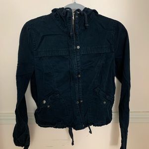 navy blue cargo Hollister jacket